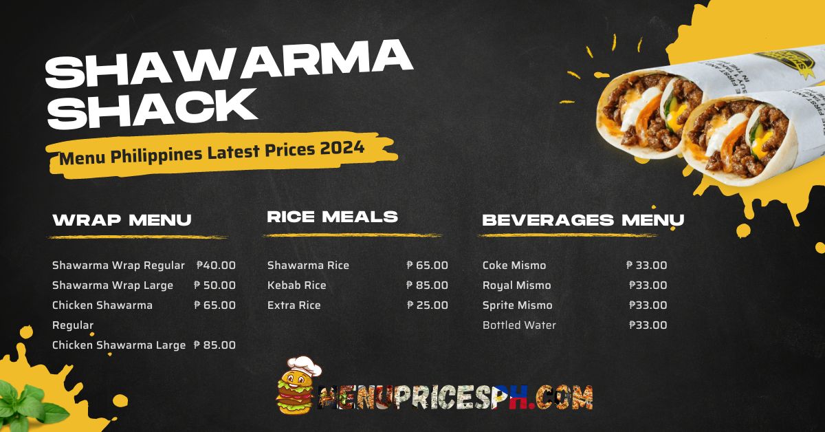 Shawarma Shack Menu Philippines Latest Prices 2024