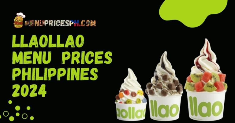 Llaollao Menu