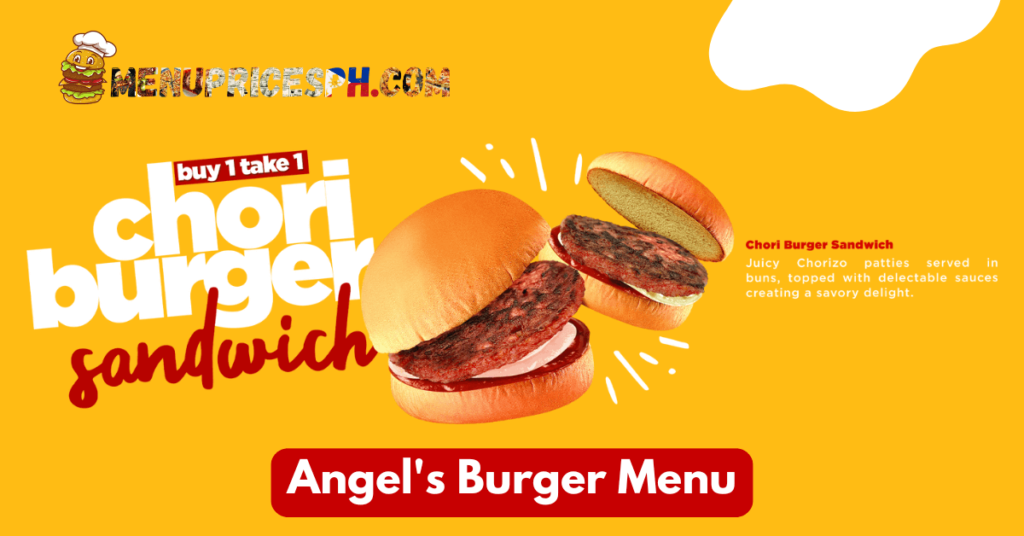 Angel's Burger Menu